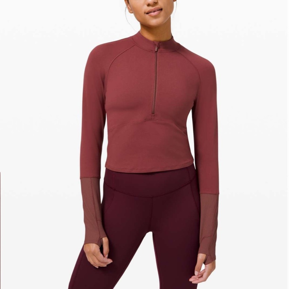 Lululemon it’s rulu long sleeve half zip Savannah size 4